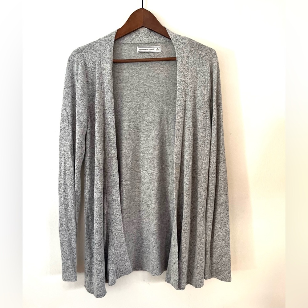 Abercrombie & Fitch Cardigan Open Front Knit Lightweight Gray Women's Size Small